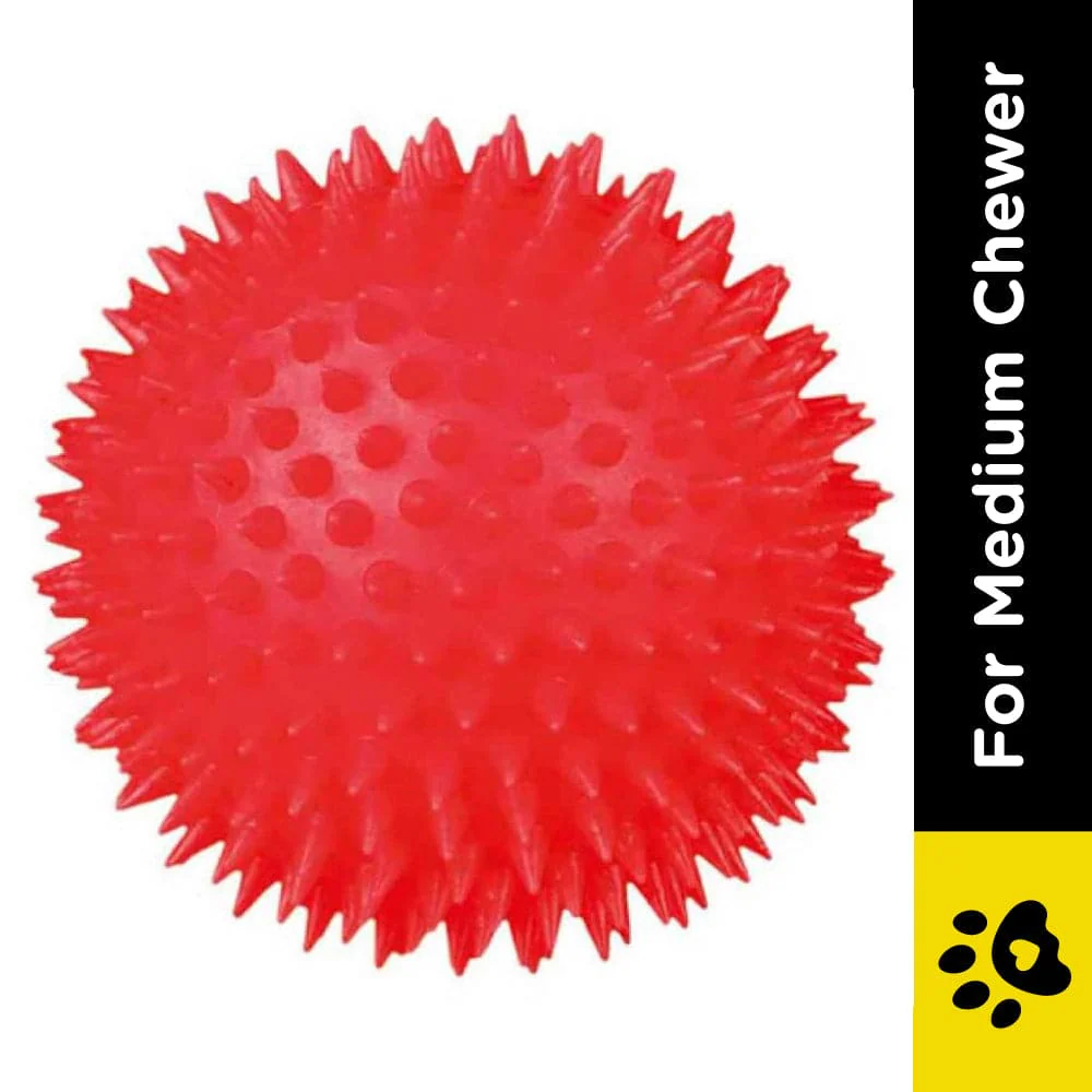 Trixie Hedgehog Ball Vinyl Toy for Dogs (Red) - Image 2