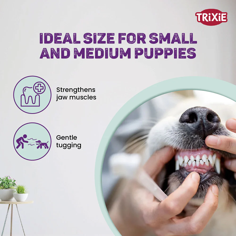 Trixie Junior Knotted Ball Rope Toy with Loops for Dogs - Image 6
