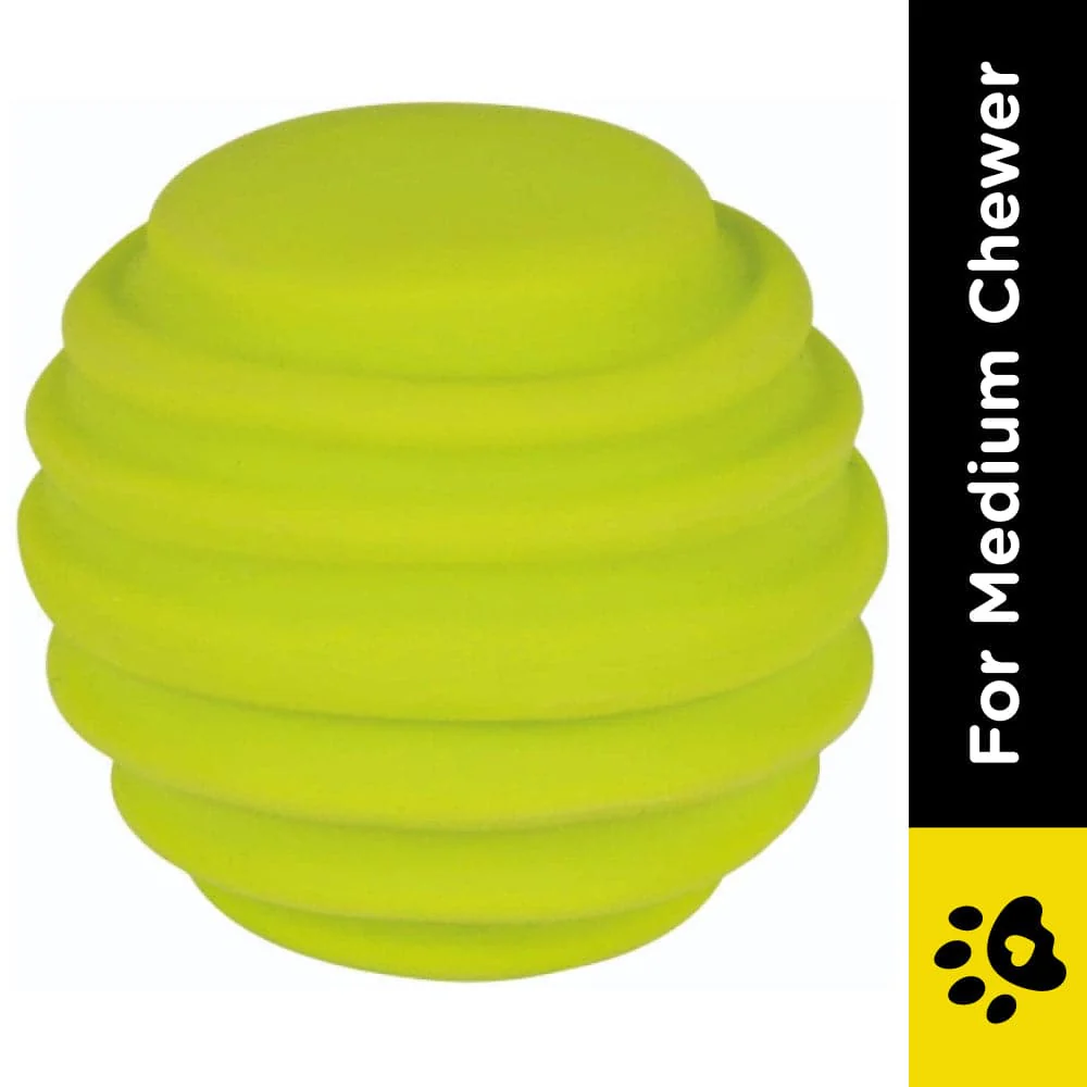 Trixie Latex Flex Ball Toy for Dogs (Yellow) - Image 2