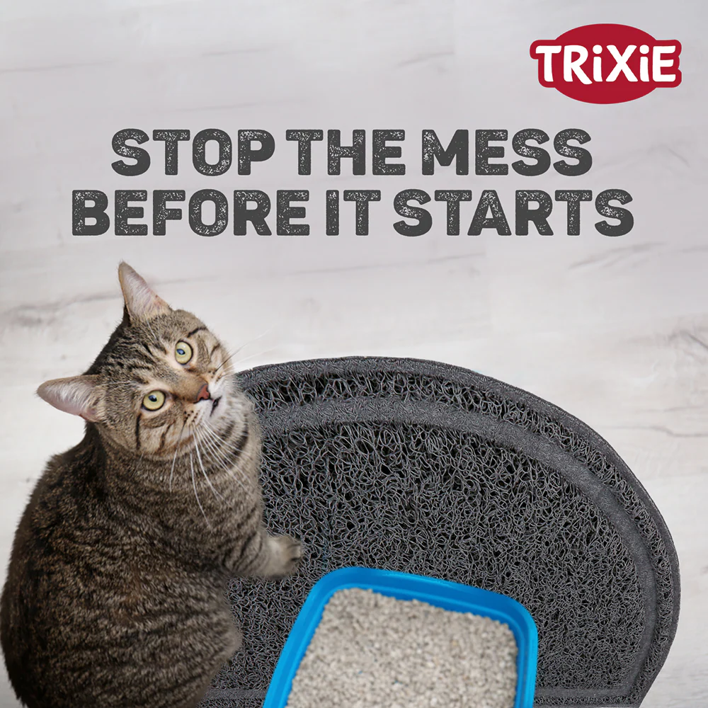 Trixie Litter Semi Circular Tray Mat for Cats (Anthracite) - Image 6