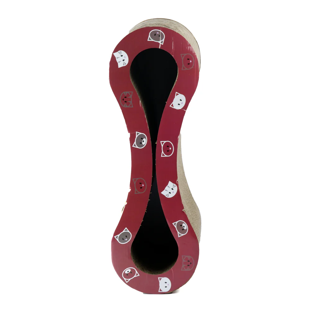 Trixie Mimi Wave Scratching Board for Cats (Wine Red) - Image 2