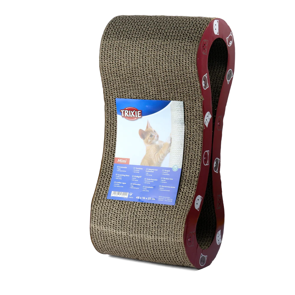 Trixie Mimi Wave Scratching Board for Cats (Wine Red) - Image 3