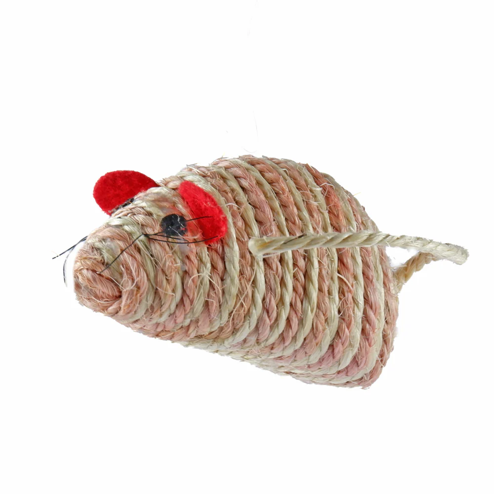 Trixie Mouse Shaped Sisal Toy for Cats (Pink) - Image 2