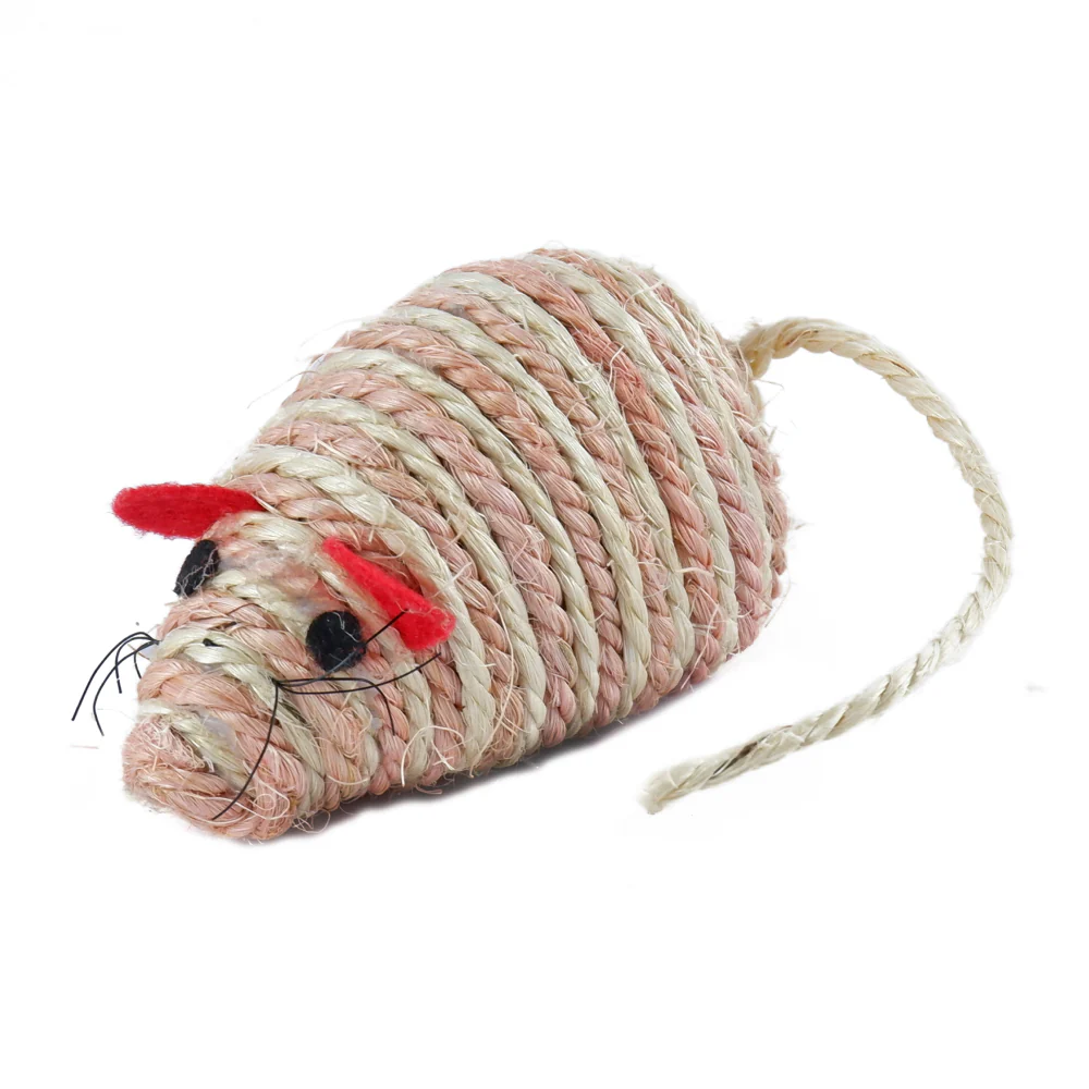 Trixie Mouse Shaped Sisal Toy for Cats (Pink) - Image 4