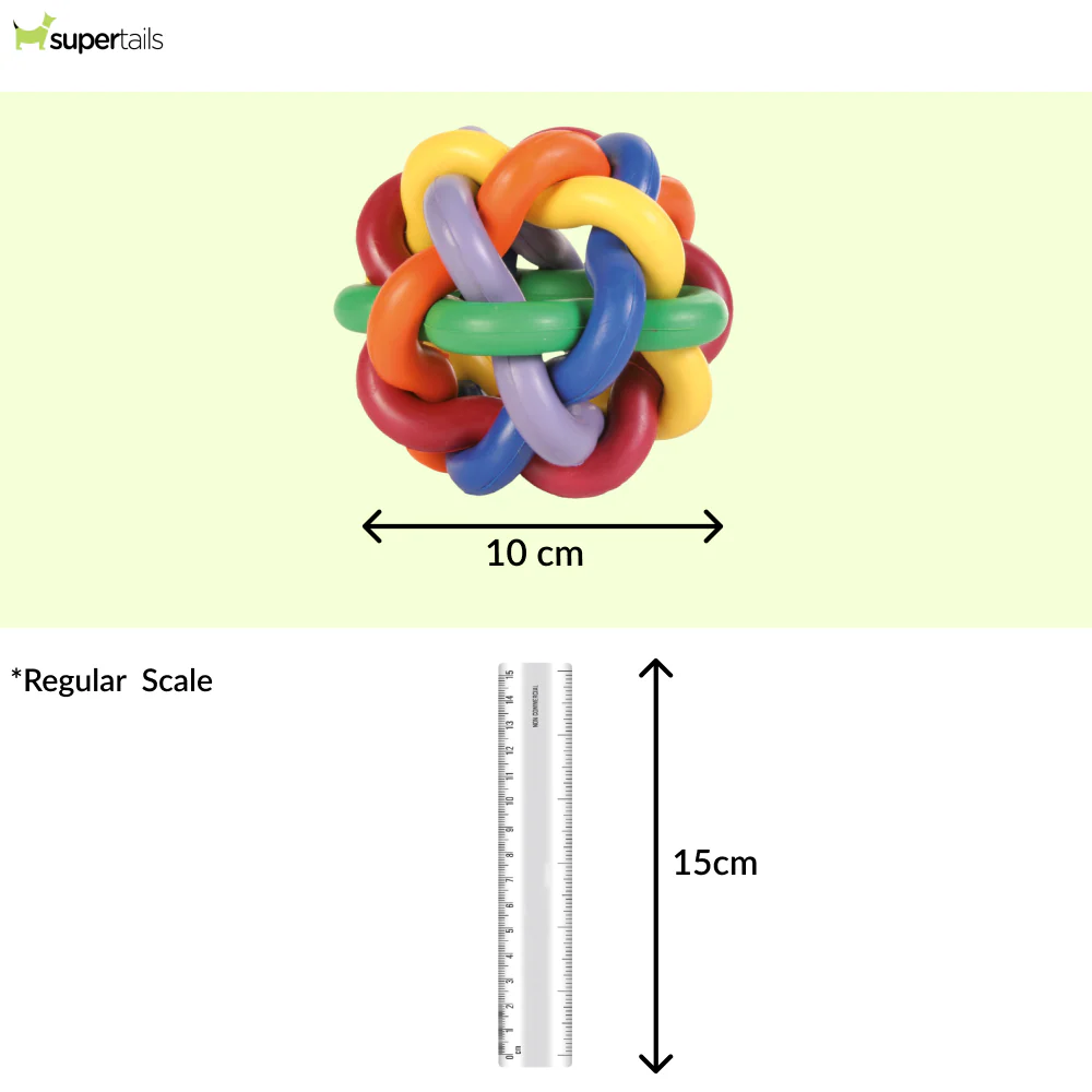 Trixie Natural Rubber Knotted Ball Chew Toy for Dogs - Image 2