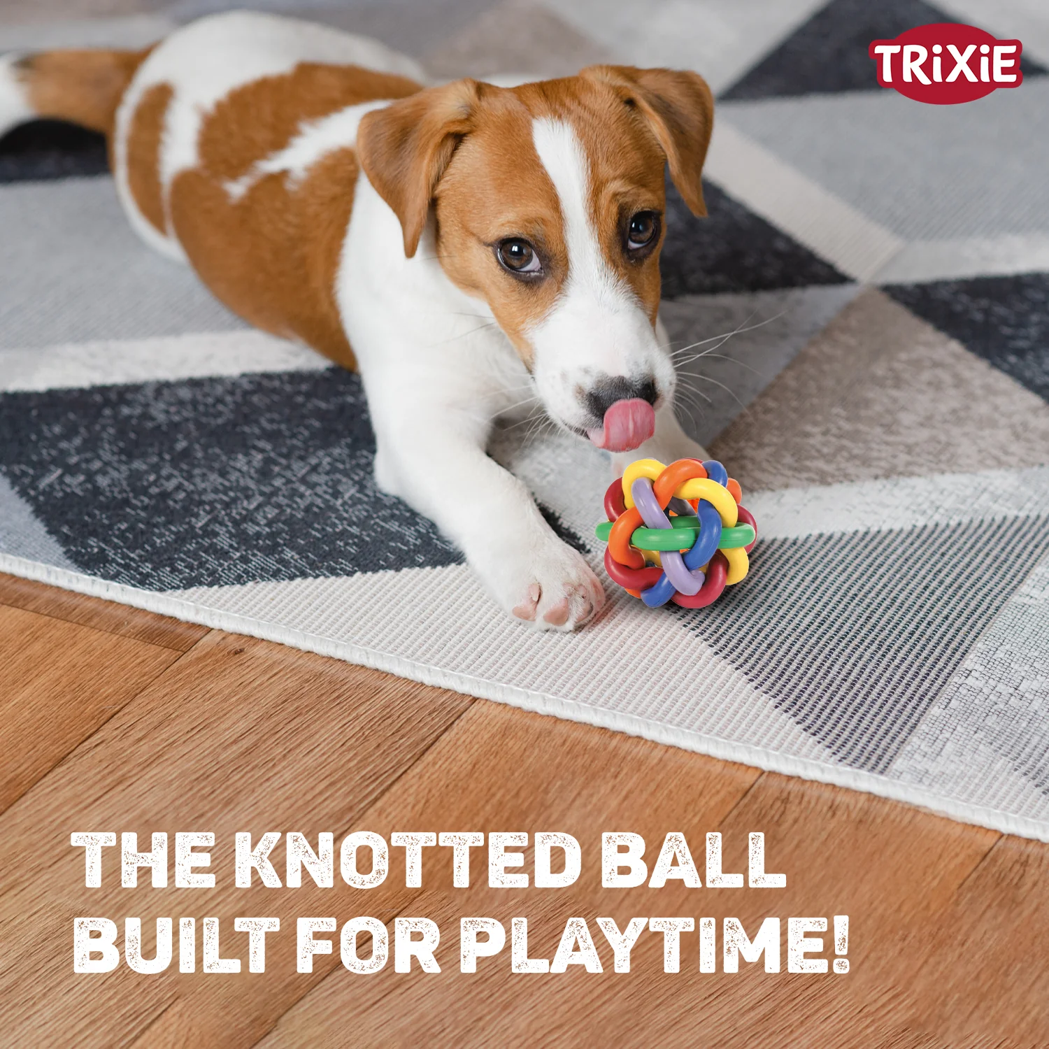 Trixie Natural Rubber Knotted Ball Chew Toy for Dogs - Image 3