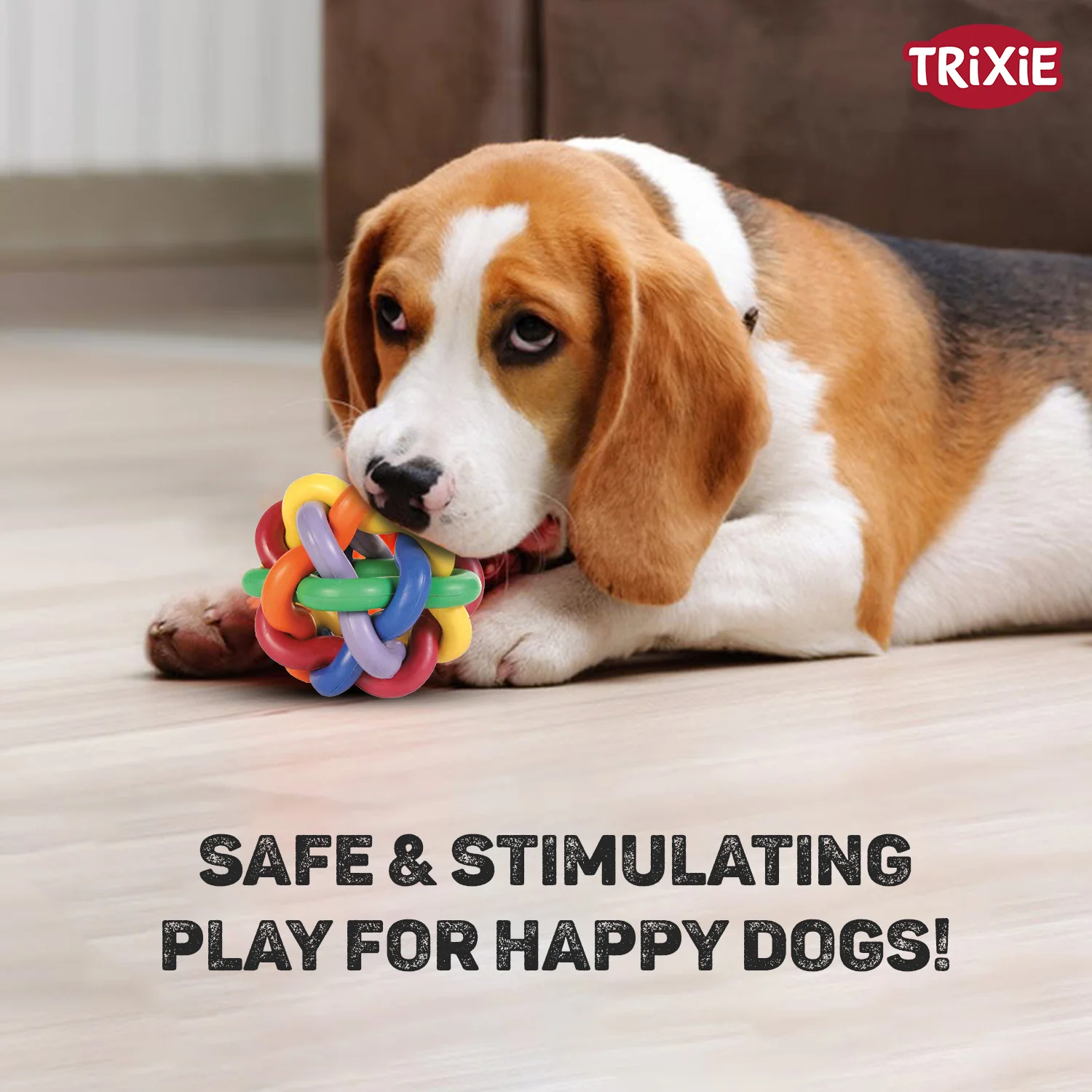Trixie Natural Rubber Knotted Ball Chew Toy for Dogs - Image 7