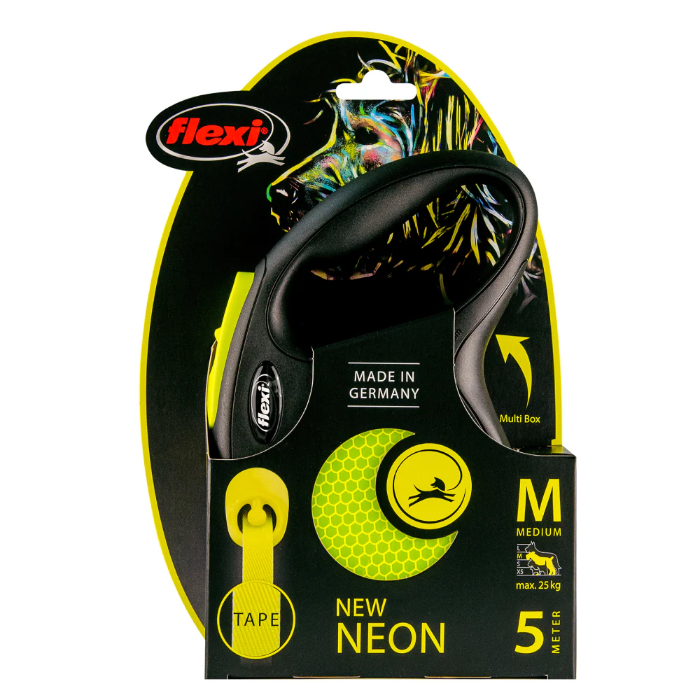 Trixie New Neon M Tape Leash for Dogs (Yellow) - Image 3