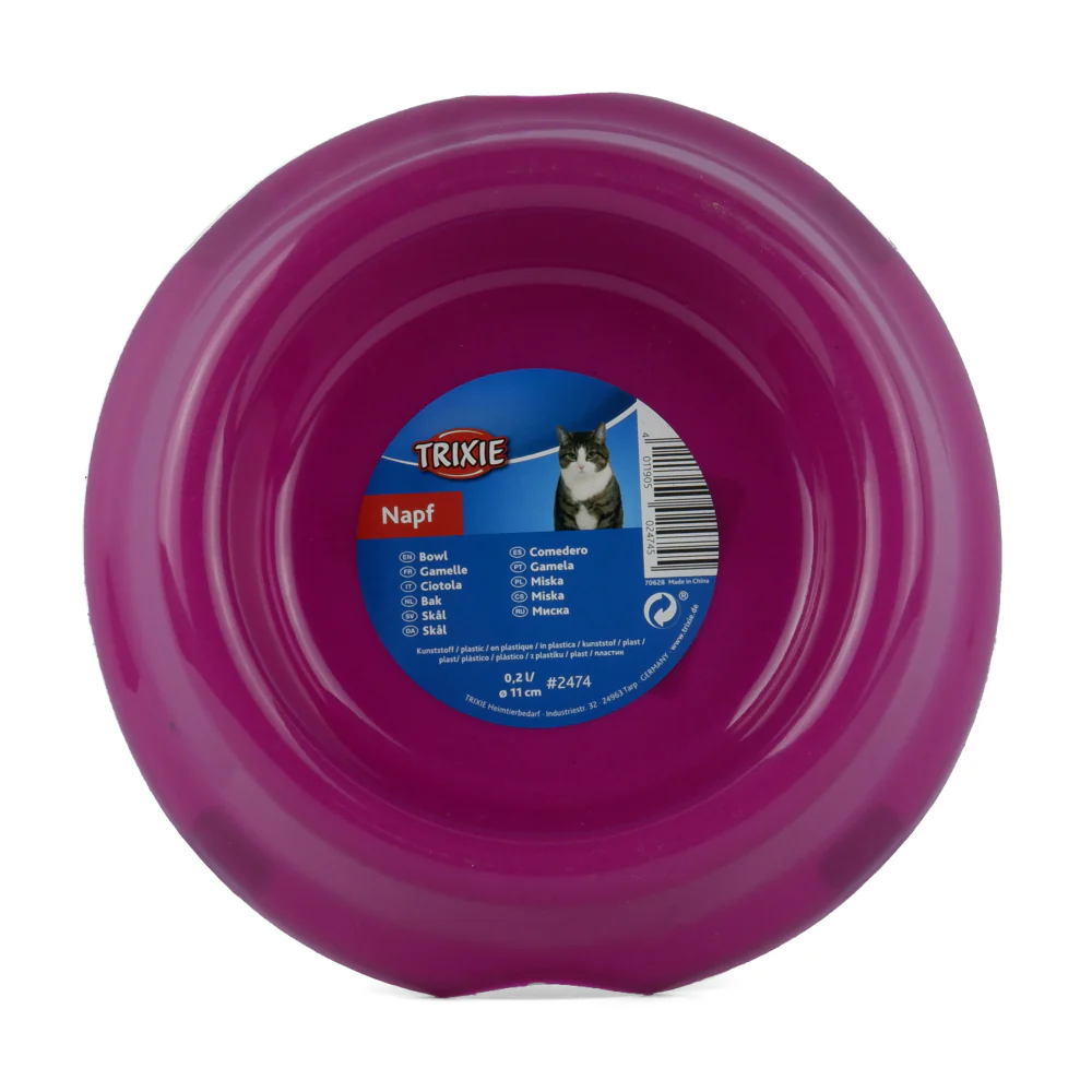 Trixie Non Slip Plastic Bowl for Cats (Purple) - Image 4