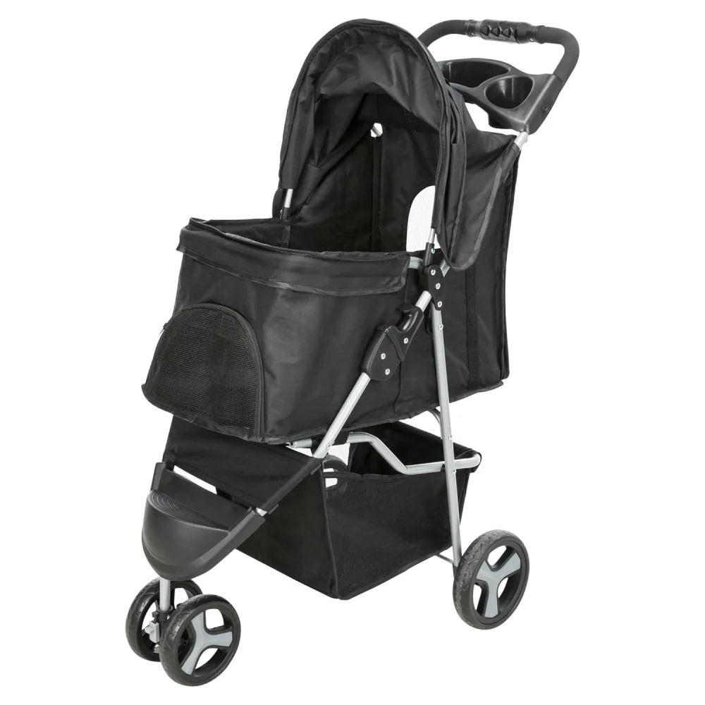 Trixie Nylon Buggy Stroller for Dogs and Cats (Black) - Image 5