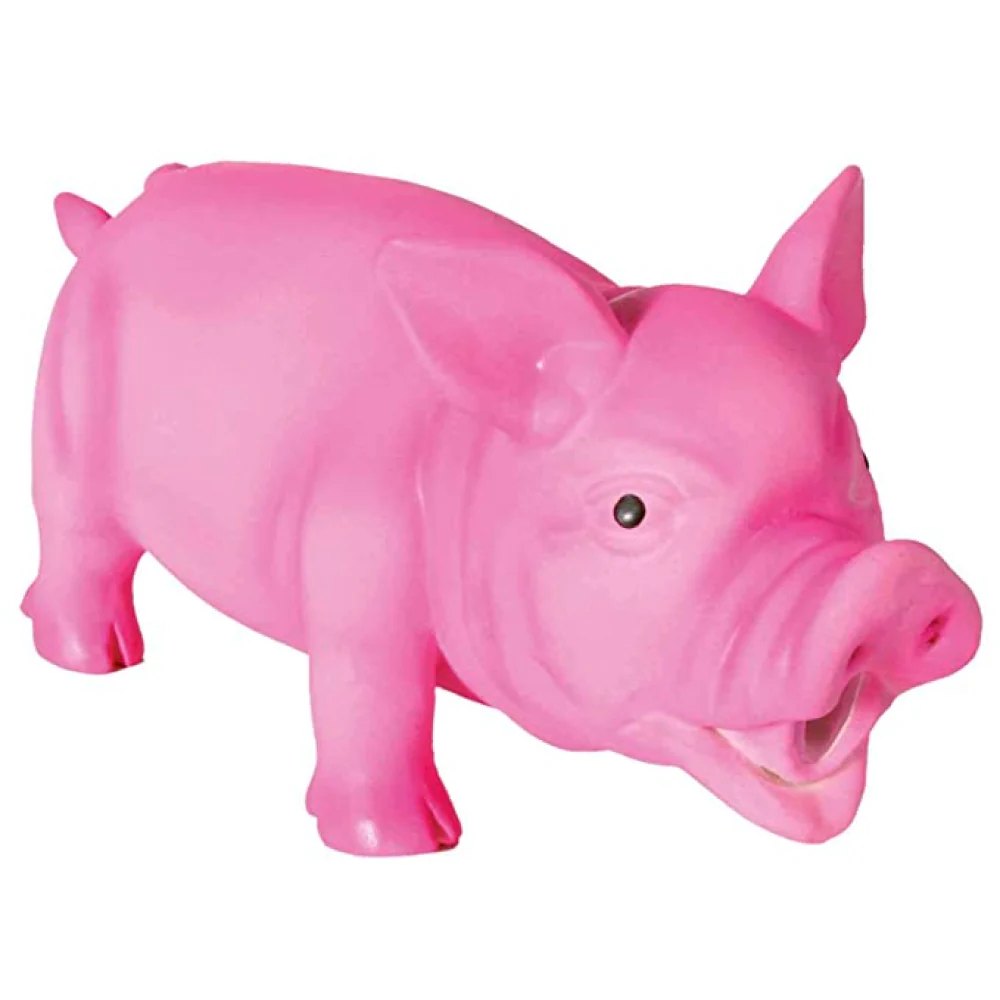 Trixie Pig Animal Sound Latex/Polyester Fleece Toy for Dogs - Image 4
