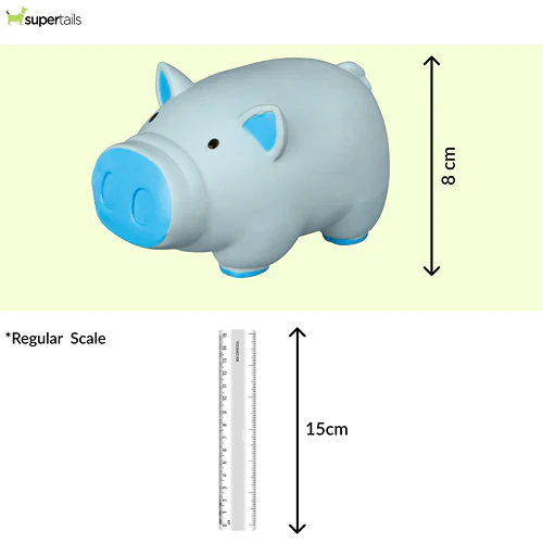 Trixie Pig Latex Intreactive chew Toy for Dogs (Blue) - Image 2