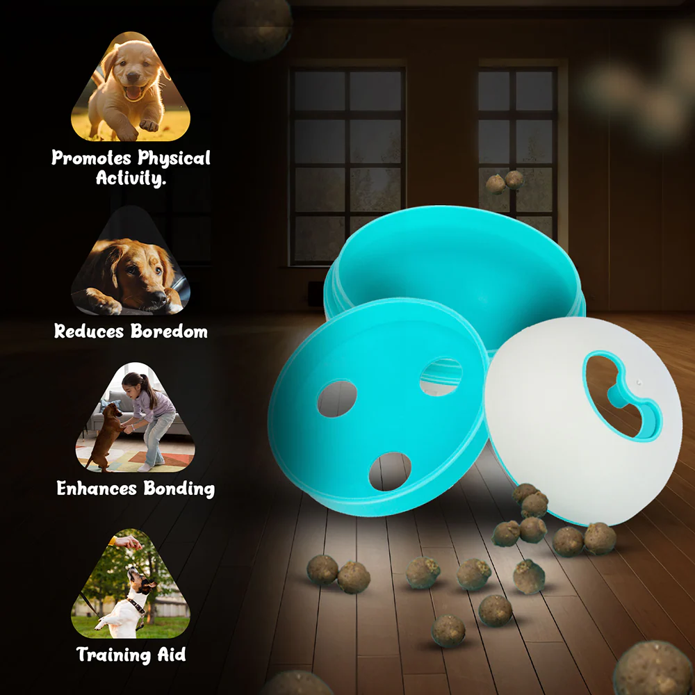 Trixie Plastic Snack Ball Treat Dispenser Toy for Dogs (Blue) - Image 6