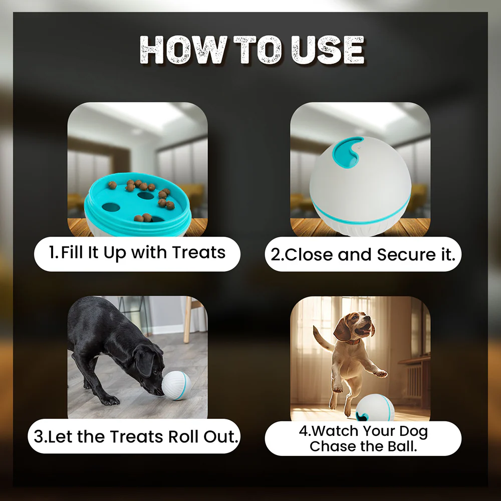 Trixie Plastic Snack Ball Treat Dispenser Toy for Dogs (Blue) - Image 7