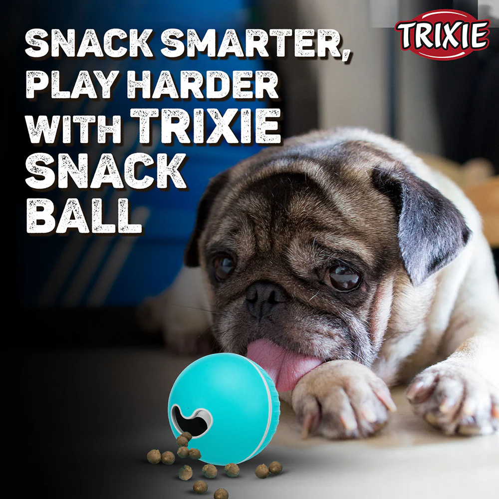 Trixie Plastic Snack Ball Treat Dispenser Toy for Dogs (Blue) - Image 8