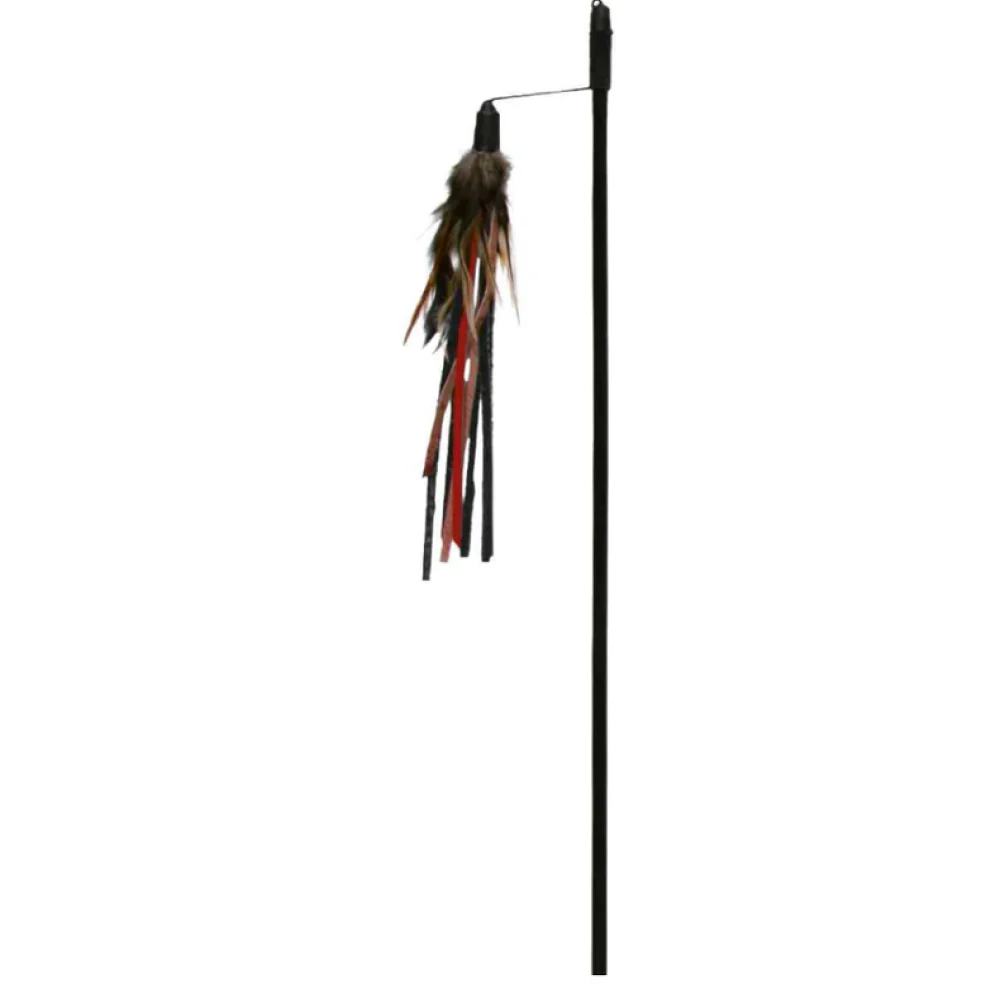 Trixie Playing Rod with Feathers and Leather Straps Toy for Cats Combo - Image 7