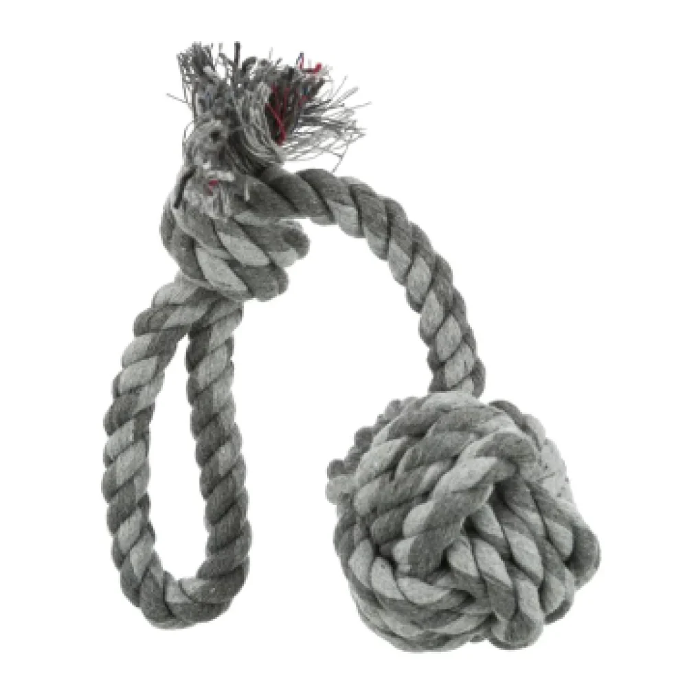 Trixie Playing Rope Loop with Woven in Ball and Pet Vogue Disc Toys Combo for Dogs - Image 2
