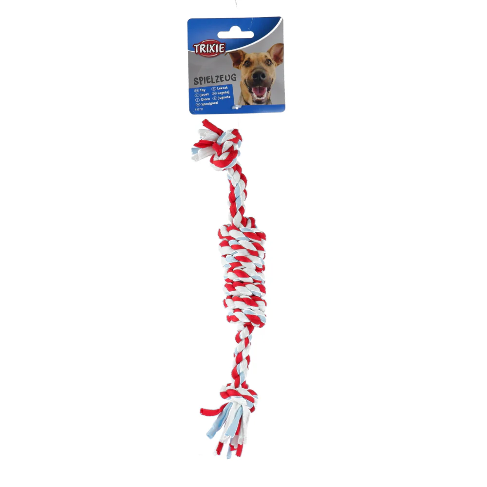 Trixie Playing Rope with Knots Toy for Dogs (White/Red) - Image 2