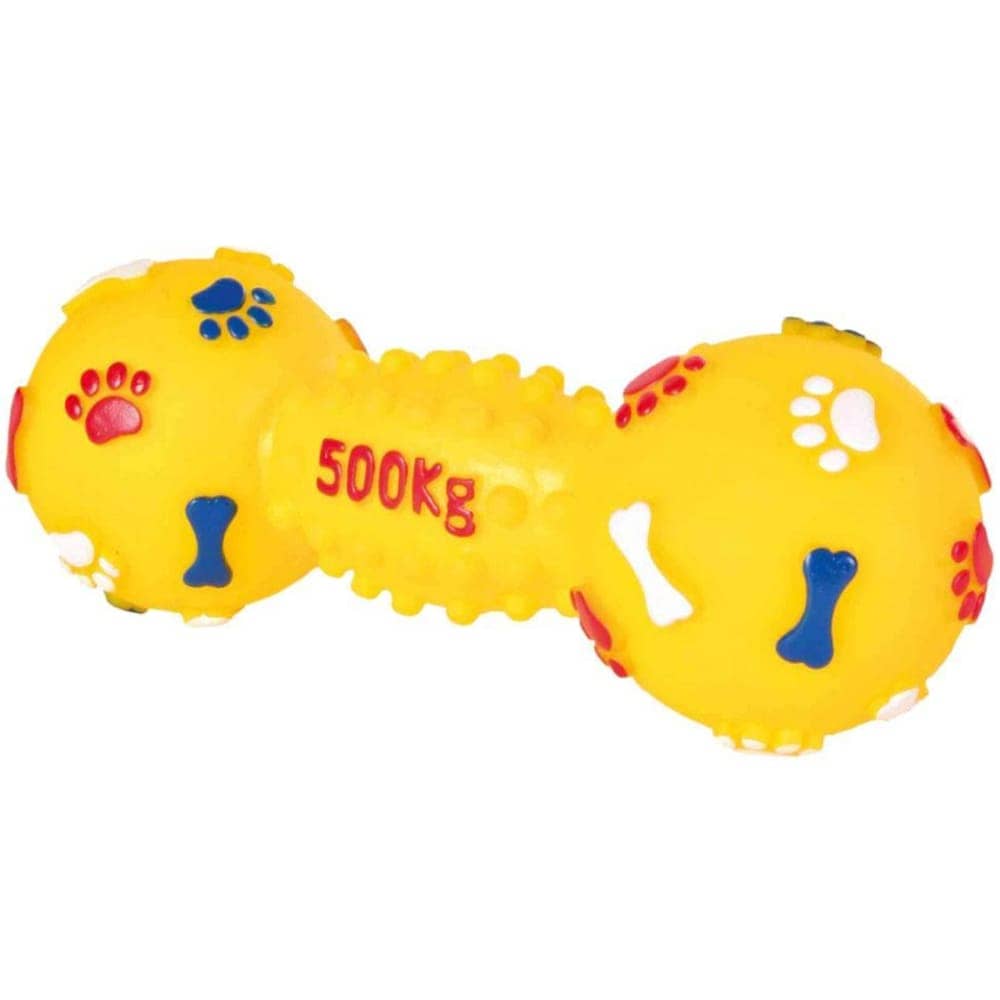 Trixie Playing Rope with Woven in Ball and Dumbbell Vinyl Toy Combo for Dogs - Image 4