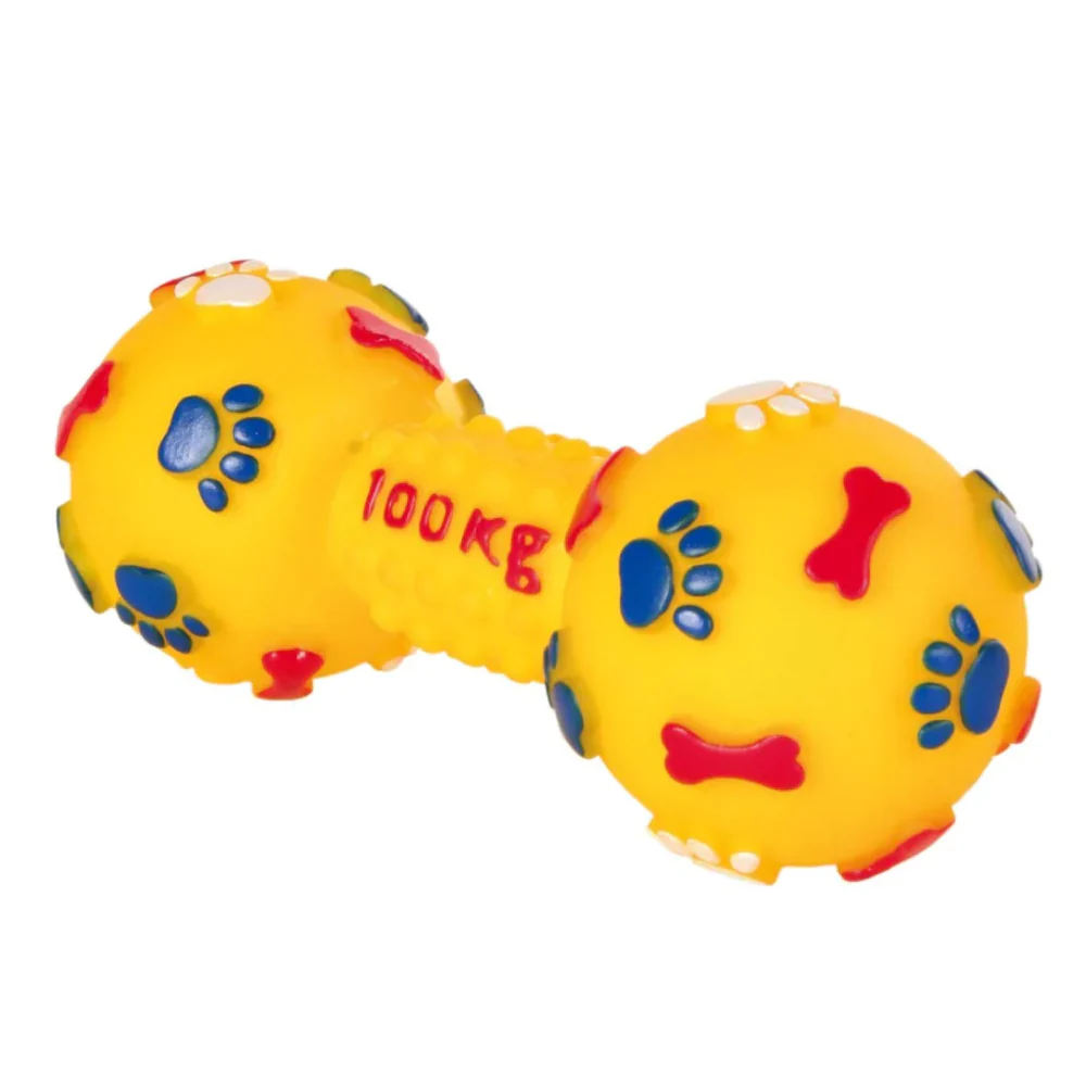 Trixie Playing Rope with Woven in Ball and Dumbbell Vinyl Toy Combo for Dogs - Image 5