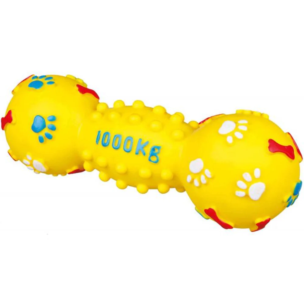 Trixie Playing Rope with Woven in Ball and Dumbbell Vinyl Toy Combo for Dogs - Image 6
