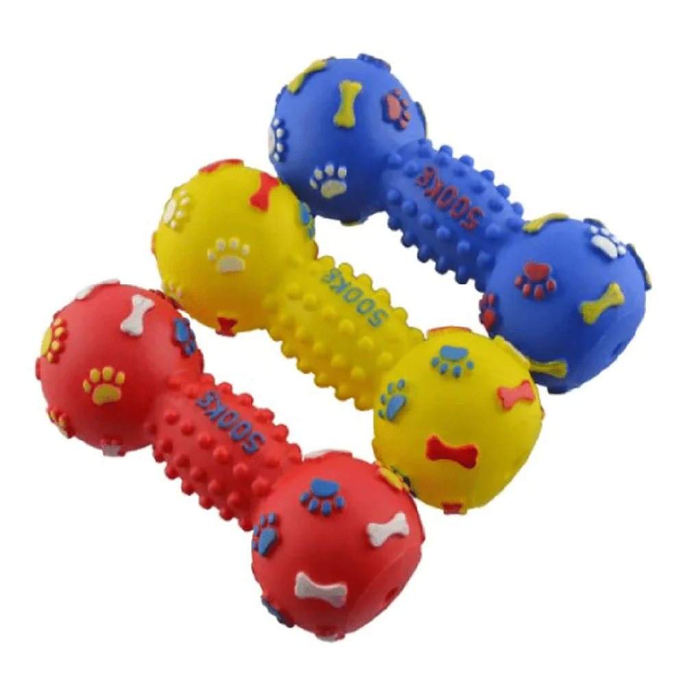 Trixie Playing Rope with Woven in Ball and Dumbbell Vinyl Toy Combo for Dogs - Image 7