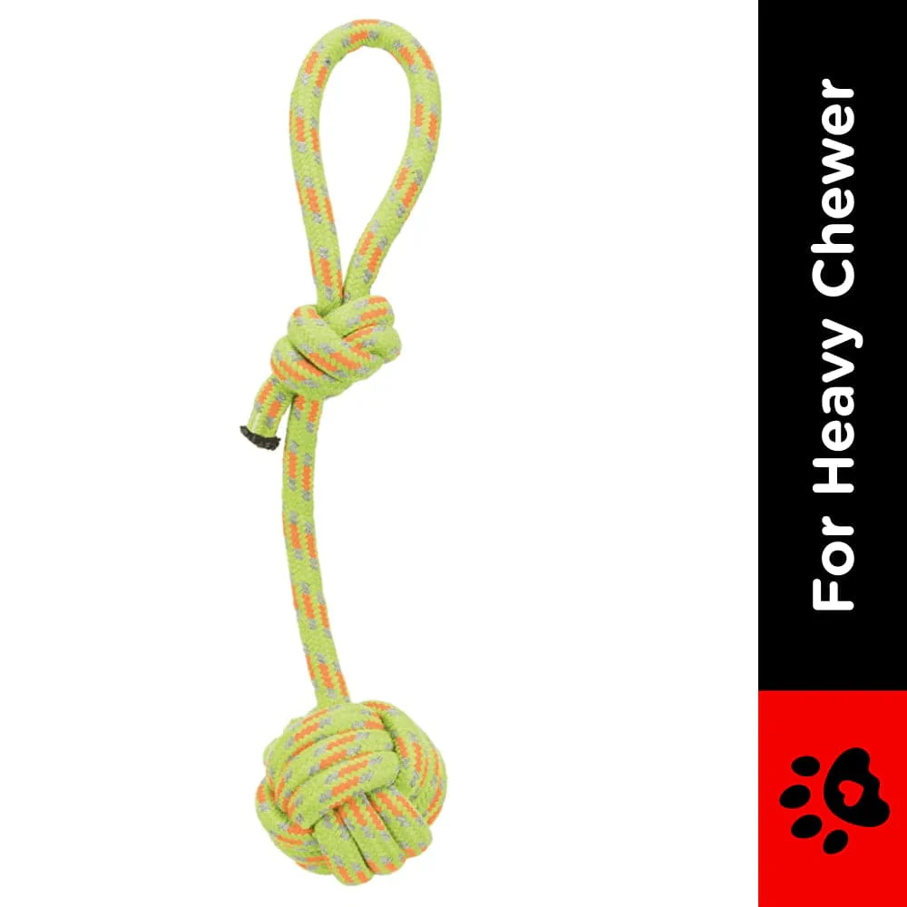 Trixie Playing Rope with Woven in Ball Toy for Dogs (Green) - Image 2