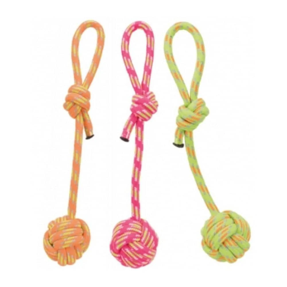 Trixie Playing Rope with Woven in Ball Toy for Dogs (Green) - Image 3
