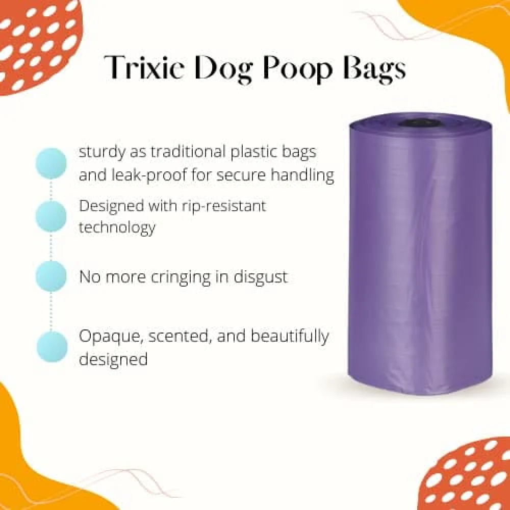 Trixie Lavender Scented Poop Bags for Dogs (Purple) - Image 3