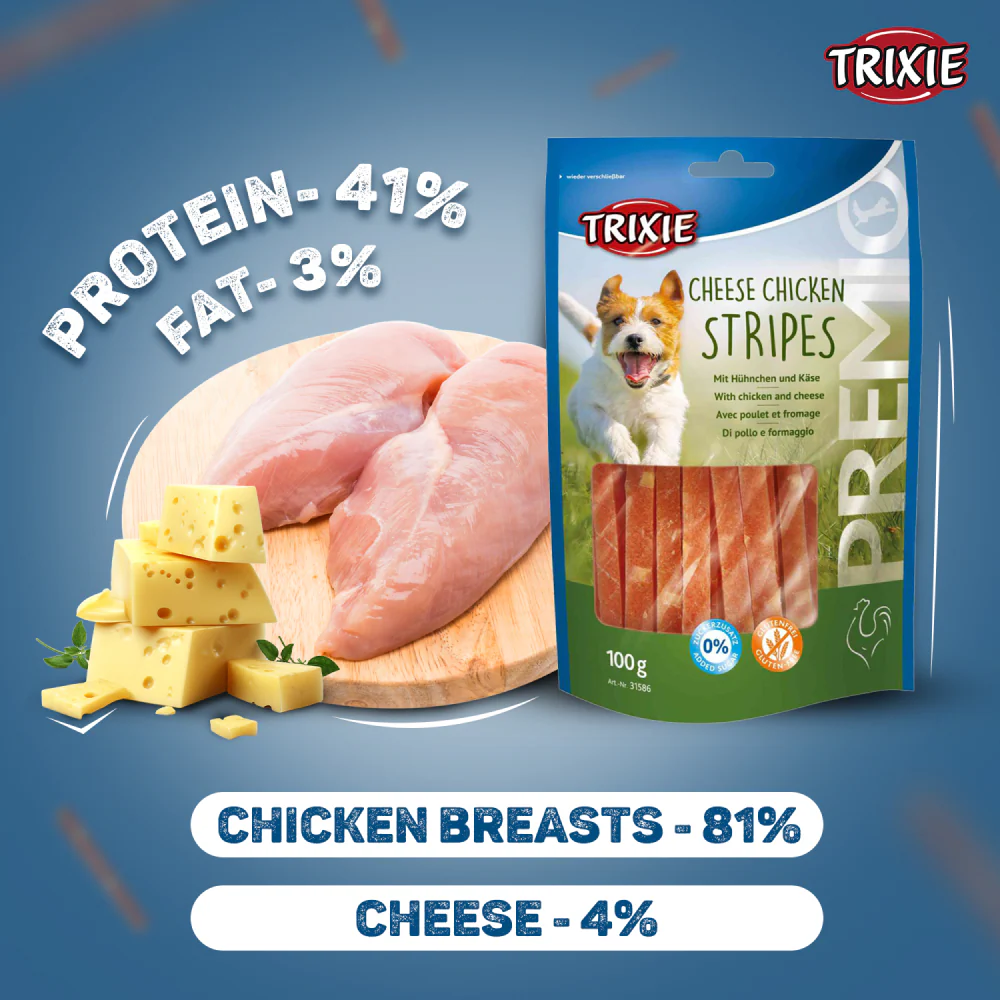 Trixie Premio Cheese Chicken Strip Dog Treats - Image 5