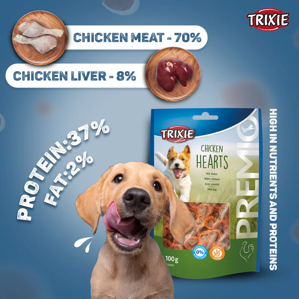 Trixie Premio Chicken Hearts Dog Treats - Image 5