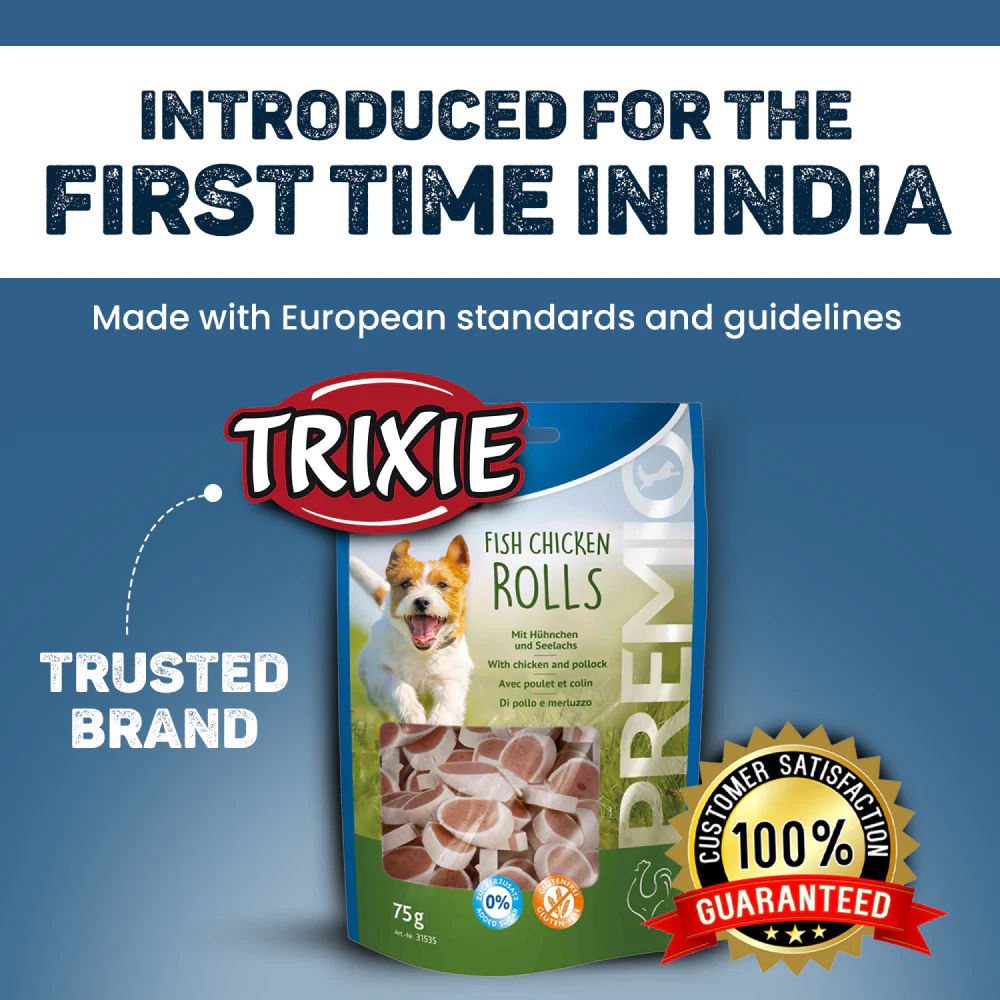 Trixie Premio Chicken Pasta and Fish and Chicken Rolls Dog Treats Combo - Image 15