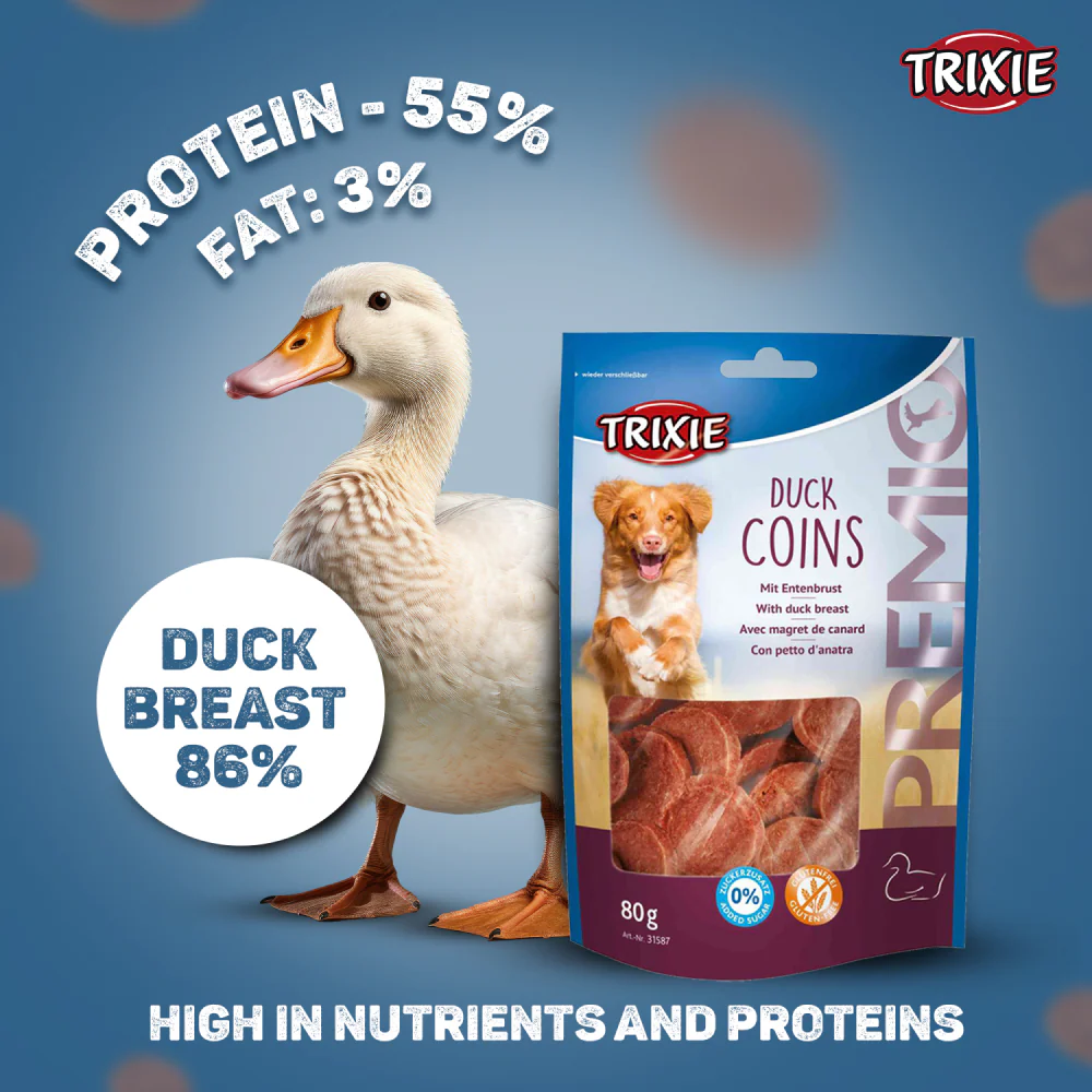 Trixie Premio Duck Coins Dog Treats - Image 2