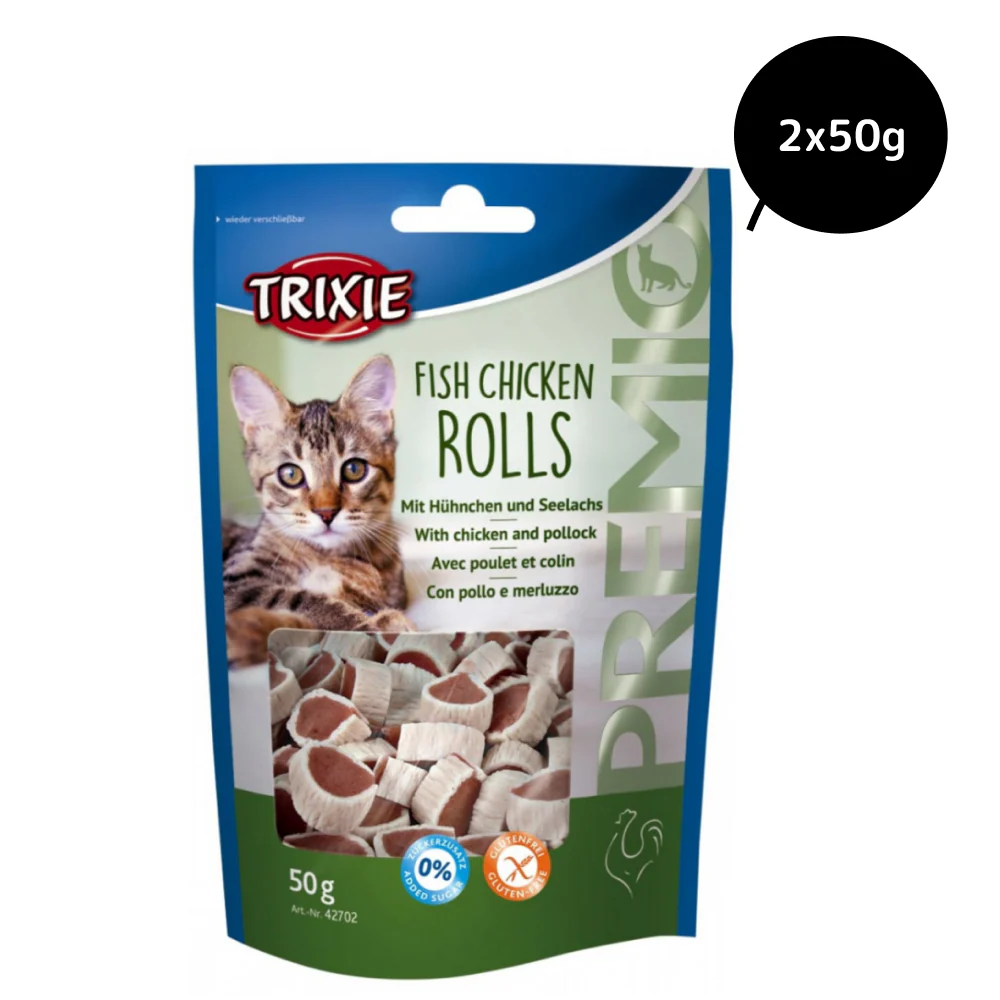 Trixie Premio Fish and Chicken Rolls Cat Treats - Image 8