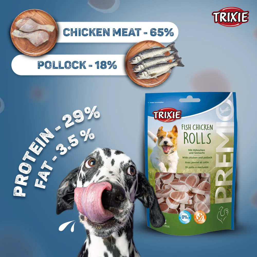 Trixie Premio Fish and Chicken Rolls Dog Treats - Image 3