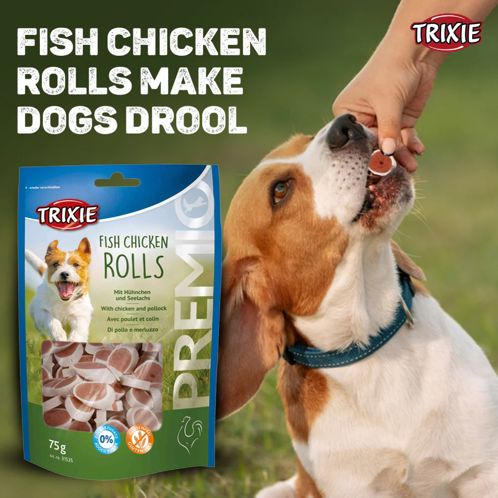 Trixie Premio Fish and Chicken Rolls Dog Treats - Image 6