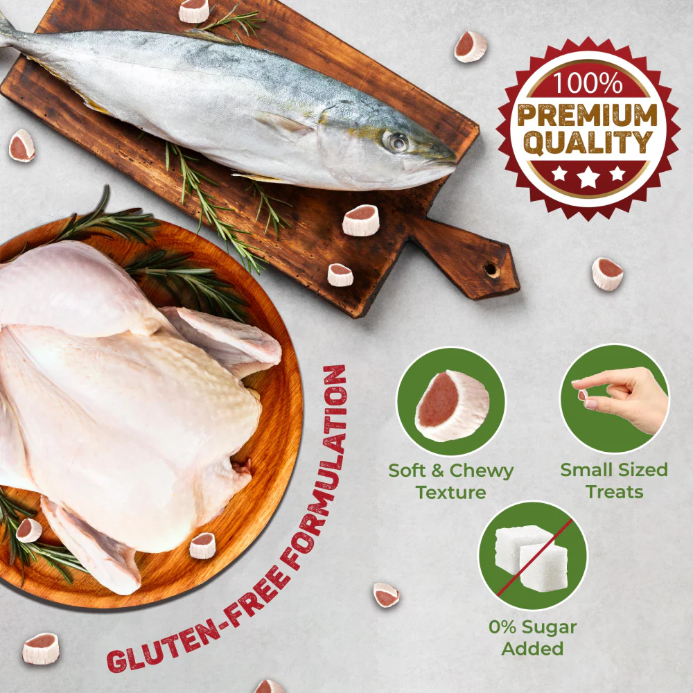 Trixie Premio Trainer Snack Mini Fish Nuggets and Fish and Chicken Rolls Cat Treats Combo - Image 13