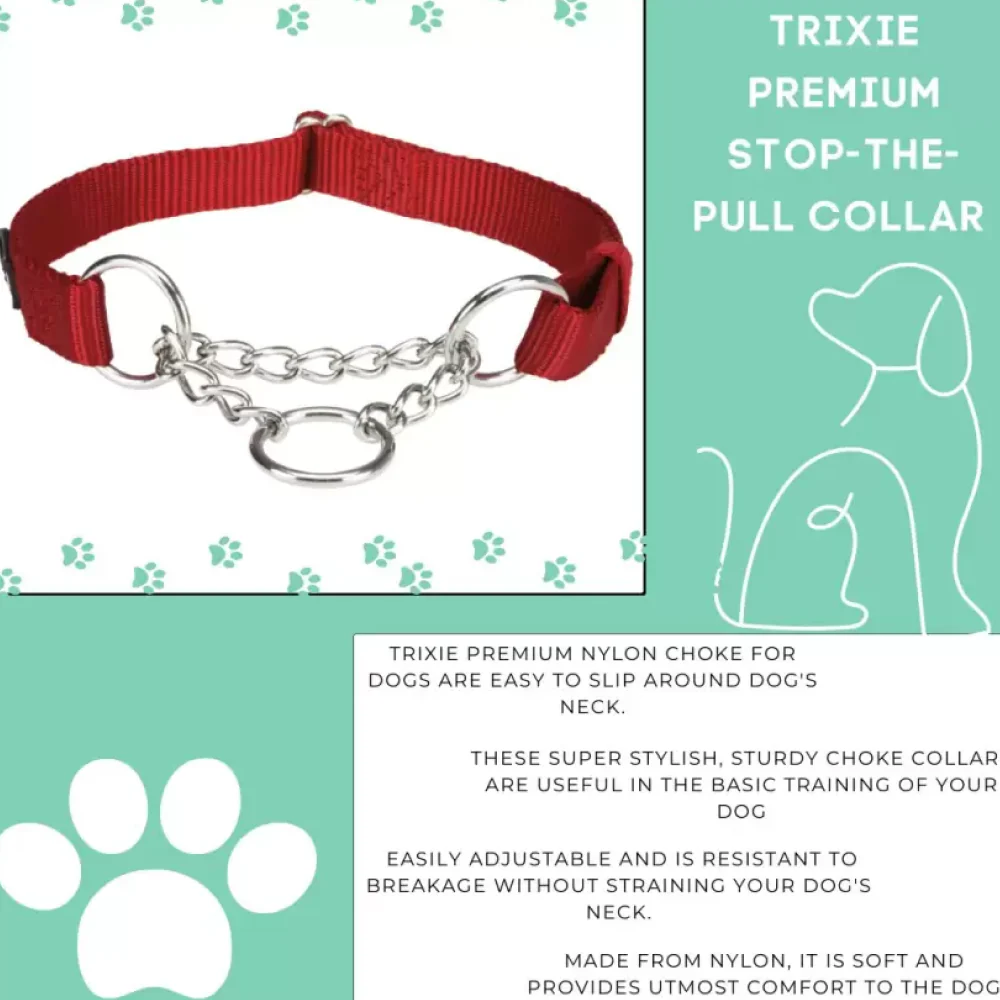 Trixie Premium Choke Collar for Dogs (Cherry Red) - Image 5