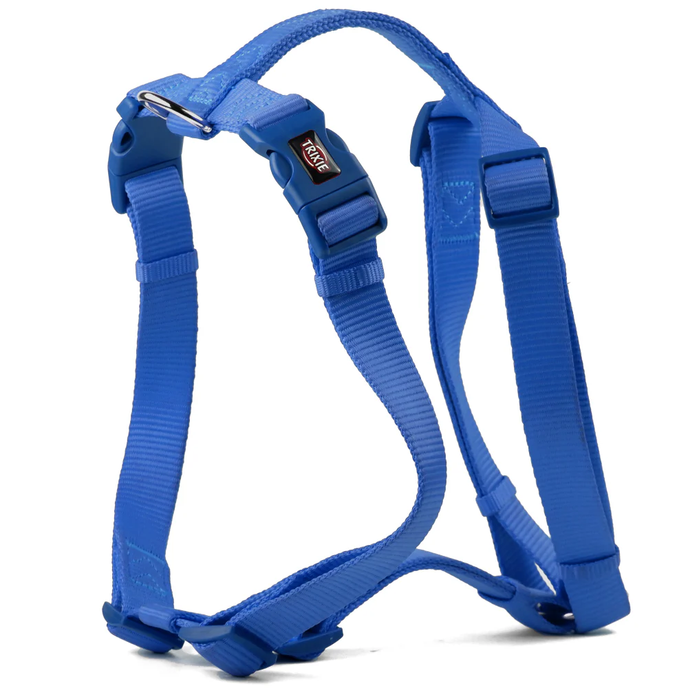 Trixie Premium H Harness, Premium Leash and Collar for Dogs Combo (Royal Blue) - L - Image 2
