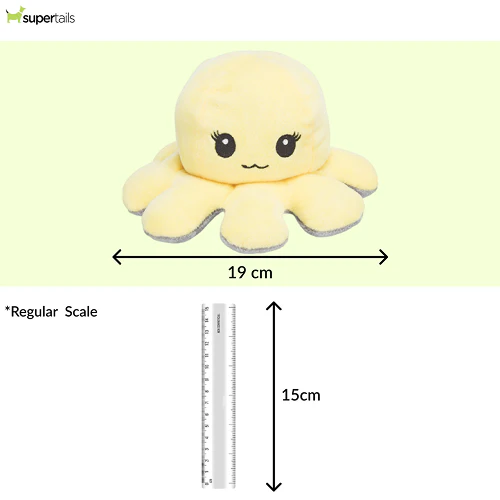 Trixie Reversible Octopus Plush Toy for Dogs (Yellow) - Image 2