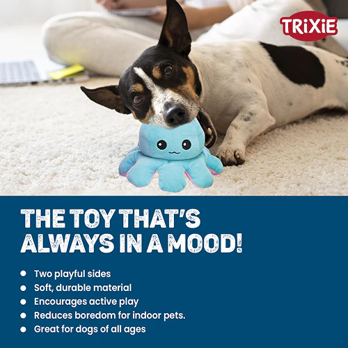 Trixie Reversible Octopus Plush Toy for Dogs (Yellow) - Image 6