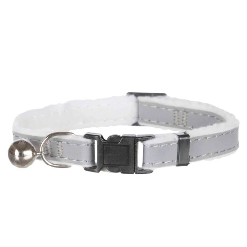 Trixie Safer Life Reflective Collar with Bell for Cats (Grey) - Image 4