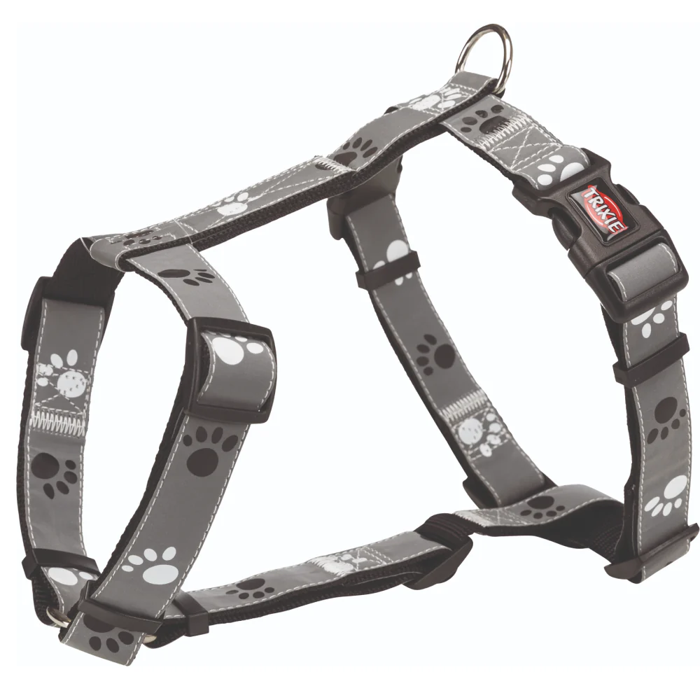 Trixie Silver Reflect H Harness for Dogs (Black & Silver Grey) - Image 5