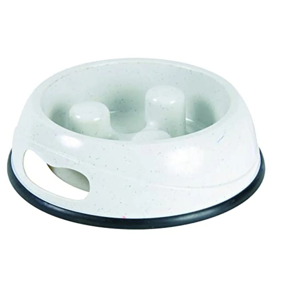 Trixie Slow Feed Plastic Bowl for Dogs (Blue) - Image 2