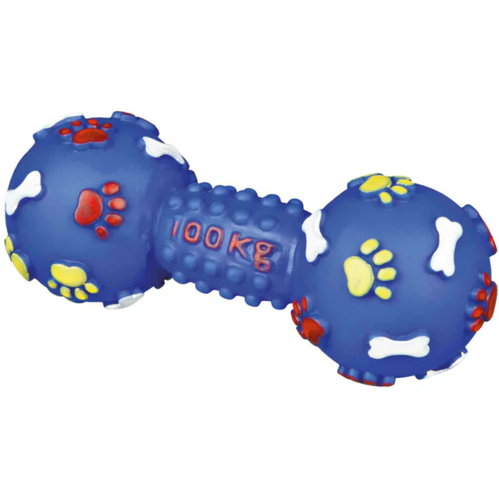 Trixie Dumbbell Shaped Vinyl Toy for Dogs (Blue) - Image 2
