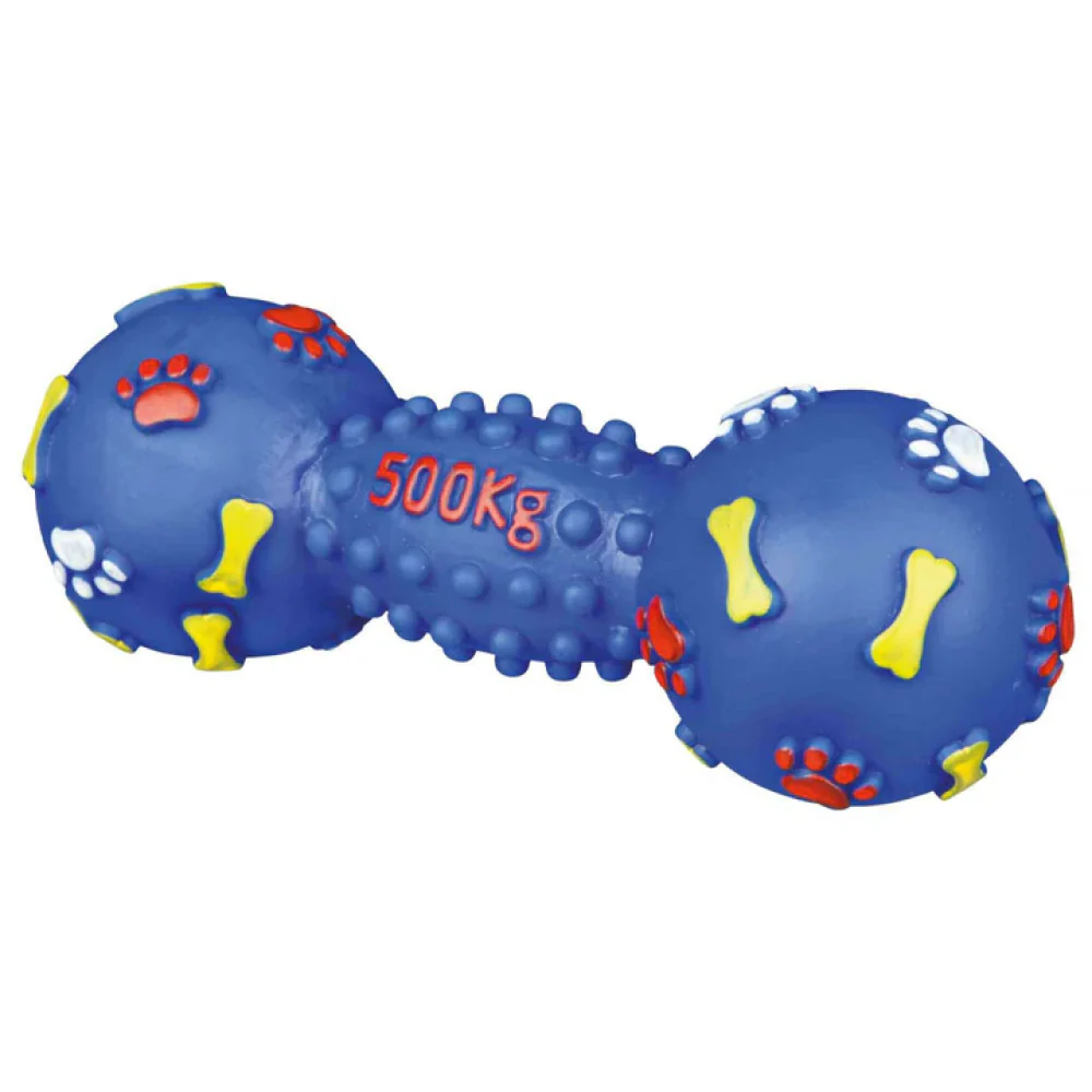 Trixie Dumbbell Shaped Vinyl Toy for Dogs (Blue) - Image 3