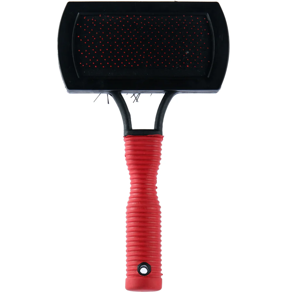 Trixie Soft Brush Double Plastic/Nylon and Metal Bristles for Dogs and Cats (10x17cm) - Image 5