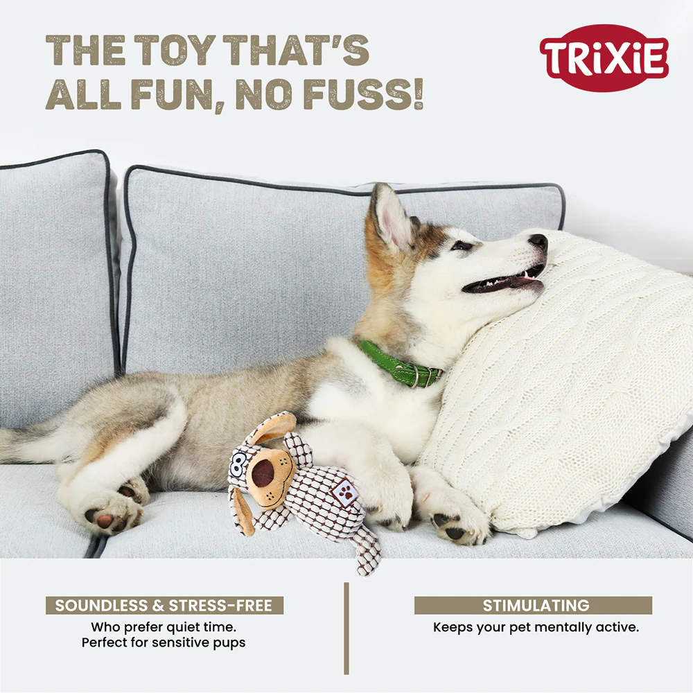 Trixie Soundless Plush Toy for Dogs (Brown) - Image 6