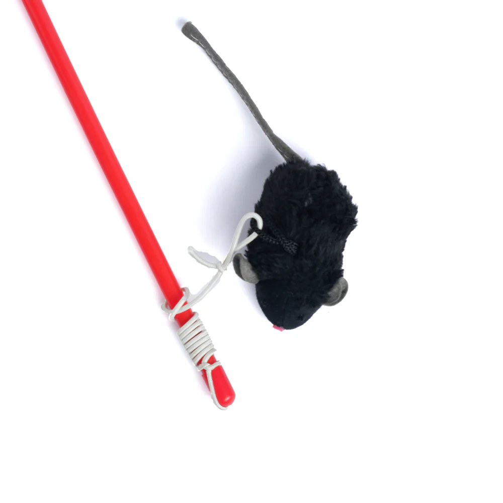 Trixie Squeaky Playing Rod Toy for Cats (Black) - Image 3