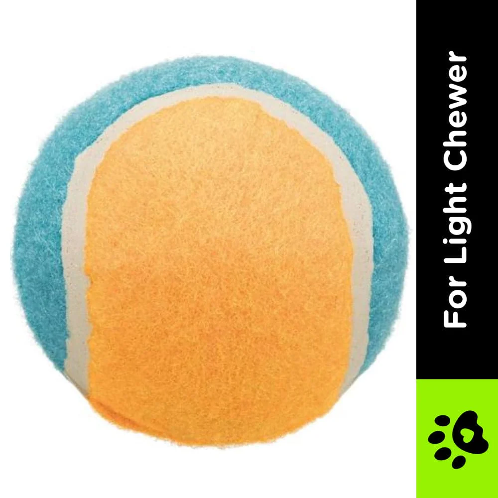 Trixie Tennis Ball Toy for Dogs and Cats (Orange/Sky Blue) - Image 2